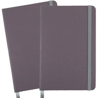 JAM Paper - Cahier ligné à couverture rigide et fermeture élastique, format voyage, 4 x 6 po, gris, 2/paquet (340528853g)-Cahier/journal à couverture rigide grise