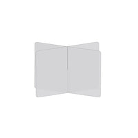 Diviseur de table à 4 voies Mark Maker - 30" L x 30" L x 23,5" H - Acrylique transparent 1/4" - Pas de traversées-Distanciation sociale jusqu'à 4 personnes