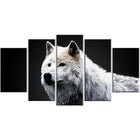 Designart – Wonder of the Wolf, impression sur toile, 5 panneaux (PT2329-373)-Impression