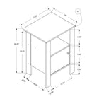 Monarch Specialties - 2145 Table D'Appoint - Table De Chevet Chêne Brun-Les pattes carrees sont robustes et assurent la stabilite; protecteurs de plancher inclus.