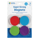 Learning Resources - Aimants super forts, 4 par ensemble, 2 ensembles-Vendu en 2 ensembles, chaque ensemble de quatre comprend des aimants en violet, rouge, bleu et vert