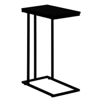 Monarch Specialties - 3467 Table D'Appoint - 25 po H/Noir/Metal Noir-Apportez une touche moderne a votre salon, votre bureau, votre salle familiale ou votre piece de detente grace a cette elegante table d'appoint en C noire avec metal noir.
