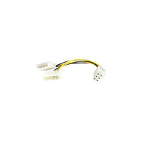 StarTech  Câble adaptateur alimentation LP4 de 6 po vers carte vidéo PCI Express à 6 broches-Connecteur première extrémité : 2 x 4 broches LP4 mâle