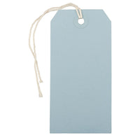 JAM Paper Étiquettes-cadeau avec ficelle, moyen, 2,38 po x 4,75 po, bleu clair, paq./100 (39197114B)-Bleu pâle