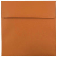 JAM Paper Enveloppes carrées format invitation avec fermeture gommée, 8 1/2 x 8 1/2 po, orange foncé, 1000/paquet-Orange foncé