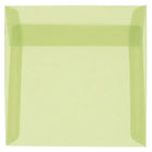 JAM Paper Enveloppes translucides, 6,5 x 6,5 po, vert feuille, 250/paquet-Enveloppes en papier translucide vert feuille