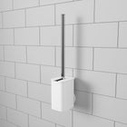 Umbra FLEX - Brosse de toilette et son support à couvercle mural ou autoportant, blanc-Porte-buisson de toilette
