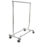 Porte-vêtements pliable à barre unique, chromé (210001)-Barre de suspension de 50po (extensible à 74po)