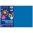 Papier de construction Pacon Tru-Ray, 12" x 18", bleu, 250 feuilles-Papier au sulfite épais de 76 lb, 100 % teint en cuve avec des fibres plus longues et plus résistantes.