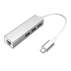 Speedex – Adaptateur USB C à Ethernet avec concentrateur 3 ports USB 2.0, Type C, adaptateur réseau local RJ-45-Concentrateur à 3 ports USB 2.0, 1 port réseau local RJ-45