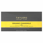 Thé à la camomille biologique Taylors of Harrogate, 100 sachets (250 g)-La camomille est appréciée par beaucoup pour son goût réconfortant et apaisant. Il est naturellement sans caféine, ce qui en fait une boisson idéale avant le coucher.