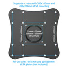 ShoppingAll - Plaque d'adaptation VESA - Noir-Il suffit de connecter la plaque d'adaptation à la plaque VESA de votre support à l'aide des vis et des écrous inclus.