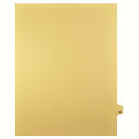 Markmaker - Intercalaires imprimes Legal, Chamois, 1/25th coupe, format lettre, sans trous, 25 tabs/PQT, 5 PQT/Boite, Numero 96-Intercalaires imprimes Legal