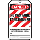 Accuform Signs - Étiquettes De Verrouillage, Papier Cartonné, 3-1/8po La X 5-7/8po H, Français, paquet de 25-Hauteur 5-7/8po