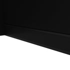 Bestar Connexion Huche pour bureau crédence - Antigua & Noir-Espace de rangement à papier sous les portes