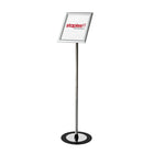 Futech FSH011S Support pour enseigne de sol paysage / portrait, 10,5 "x 13" enseignes, argent-Porte-enseigne au sol Snap Frame
