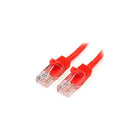 StarTech  Câble de raccordement anti-accrochage 45PATCH25RD de catégorie 5e, 25 pi, rouge-Doté d’un connecteur mâle RJ-45 aux deux extrémités pour faciliter la connectivité