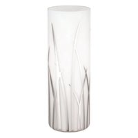 Eglo - Rivato lampe de table avec interrupteur sur fil - 10.25" - verre blanc et chrome-Lampe de table