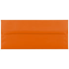 JAM Paper Enveloppes Brite Hue format livret pap. vélin recyclé, ferm. gommée, 4 1/8 x 9 1/2 po, orange, paq./100-Orange