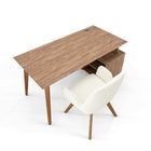 Staples - Bureau de rangement MidMod de 60 po, espresso-Pattes en bois