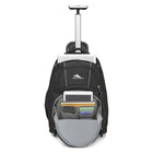 High Sierra – Sac à dos Freewheel, avec roulettes, noir-Gros compartiments multiples