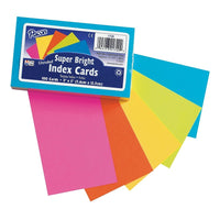 Pacon Corporation - Fiches super vif, couleurs variées, 600/paquet (PAC1720)-Organisez vos notes, vos dossiers, vos listes de projets et vos coordonnées au moyen de ces fiches