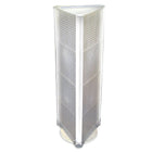 Azar Displays – Présentoir de plancher à panneaux perforés sur 3 côtés, 60 x 16 po, transparent (700450-CLR)-Repose sur une base rotative