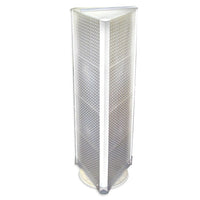 Azar Displays – Présentoir de plancher à panneaux perforés sur 3 côtés, 60 x 16 po, transparent (700450-CLR)-Repose sur une base rotative