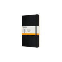 Moleskine – Cahier Classique Élargi – Grand – Ligné – Noir – Couverture Souple (QP616EXP)-400 pages, papier de couleur ivoire, 8,5 po x 5,5 po