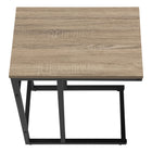 Monarch Specialties - 2172 Table D'Appoint - 24 po H/Taupe Fonce/Metal Noir-9