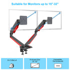 ShoppingAll - Support de bureau pour moniteur de jeu, entièrement réglable, à ressort à gaz, rouge-L'ajout de lumières LED à votre installation de jeu ou à votre poste de travail crée une couleur ambiante qui rend votre poste de travail plus vivant et unique.