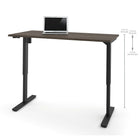 Bestar – Table motorisée à hauteur réglable, 30 po x 60 po, Antigua (65867-52)-Surface de travail robuste en mélamine de qualité commerciale de 1 po dotée d'un fini résistant aux égratignures, aux taches et aux brûlures.