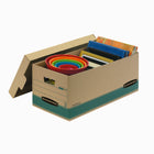 Fellowes - Bankers Box Boîte de rangement recyclée STOR/FILE - Légal - Kraft/vert-Usage normale pour une utilisation avec ou sans étagère