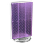 Azar Displays – Présentoir de comptoir à panneaux perforés sur 2 côtés, 22 x 13,5 po, violet translucide (700513-PUR)-Le présentoir à deux côtés repose une base rotative en plastique transparent, qui offre un accès facilité aux clients