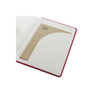 Letts - Cahier de notes Icon - 7-5/8" x 5" - Rouge-Couverture en papier couché de luxe lisse avec détails dorés