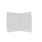 Diviseur de table Mark Maker à 4 voies - 42" L x 42" L x 23,5" H - Acrylique transparent 1/4" - Pas de traversées-Distanciation sociale jusqu'à 4 personnes