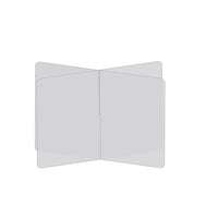 Diviseur de table Mark Maker à 4 voies - 42" L x 42" L x 23,5" H - Acrylique transparent 1/4" - Pas de traversées-Distanciation sociale jusqu'à 4 personnes