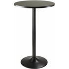 Nicer Furniture - table de bar ronde de 28 po - noir-Une table légère et polyvalente qui peut s'adapter à différents environnements : bars, bistros, restaurants et lieux événementiels