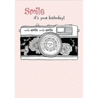 Millbrook Studios – Cartes de souhaits et enveloppes, Smile It’s Your Bday!, 5 3/8 x 7 3/4 po, 18/paquet (06256)-Imprimées sur du papier cartonné non couché