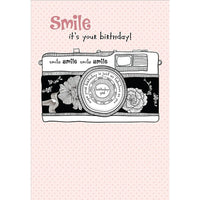 Millbrook Studios – Cartes de souhaits et enveloppes, Smile It’s Your Bday!, 5 3/8 x 7 3/4 po, 18/paquet (06256)-Imprimées sur du papier cartonné non couché