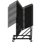 Flash Furniture - Chariot pour chaise d'orchestre / de musique empilable-Finition du cadre noir robuste