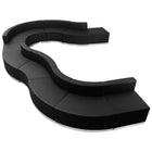 Flash Furniture – Alon Series ZB803570SBK, ensemble de réception 11 pièces, cuir souple,noir-Revêtement doux en cuir noir.