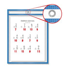 QuickFit – Pochettes scolaires à effacement à sec, 9 po x 12 po, bordures de couleurs variées, paq./5-Format lettre 9 po x 12 po