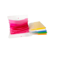 Filemode ? Reliures minces à index, 12 pochettes, couleurs variées, 4/paquet (AE44260)-Couleurs variées