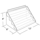 Azar Displays – Présentoir escalier à 4 niveaux pour comptoir, 8 x 12 x 8 po, transparent (326040)-8 haut. x 12 larg. x 8 prof. (po)