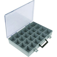 SCN Industrial - Boîte À Compartiments, Plastique, 24 Compartiments, 15-1/2po La X 11-3/4po P, 2-1/2po H, Gris, paquet de 3-Couleur Gris