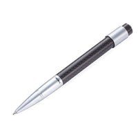 Troika - Stylo bille Drehmoment avec anneau de méditation - Argent carbone-Idéal pour prendre le temps de réfléchir, pour lutter contre la fatigue spontanée, ou tout simplement pour faire une petite pause