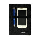 Cahier commercial Cambridge avec bande élastique pour crayon/téléphone , 192 pages, charbon (590013)-8-1/2 po x 6 po