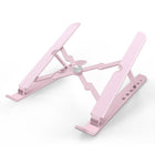 JCPal - Xstand Support de rehausseur ergonomique compact et réglable pour ordinateur portable - Rose-Rose métal léger