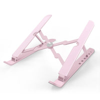 JCPal - Xstand Support de rehausseur ergonomique compact et réglable pour ordinateur portable - Rose-Rose métal léger